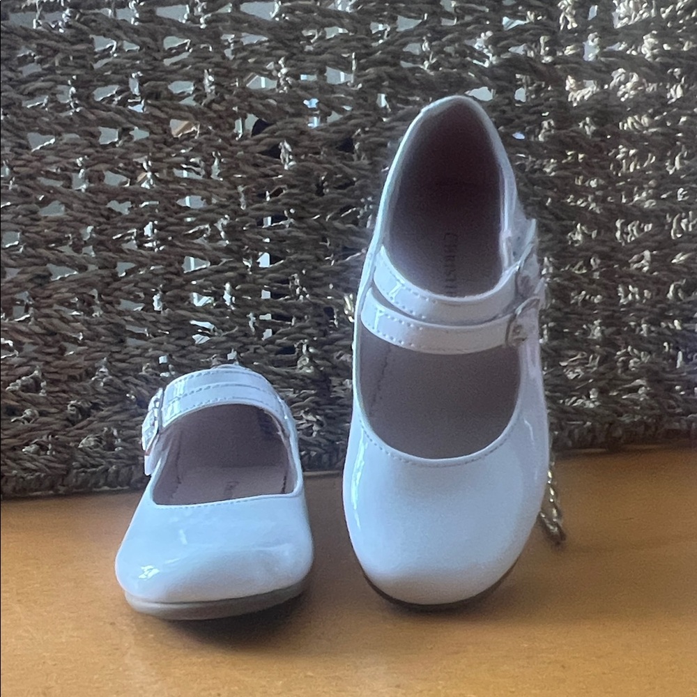 Charming White Kids Dress Shoes